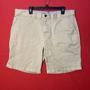 Tommy Hilfiger Men's Classic Fit‎ Flat Front Chino Shorts Cotton Beige Size 40